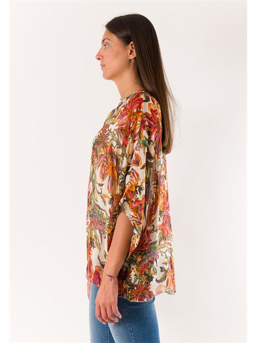 printed blouse in silk blend 46929 MESANGE | 46929QJ7040Y