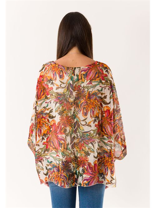printed blouse in silk blend 46929 MESANGE | 46929QJ7040Y