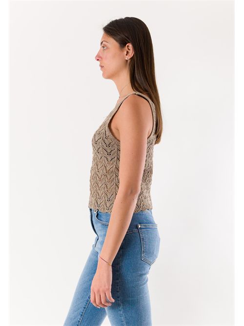 top con ricami  A0783 MESANGE | A0783FANGO