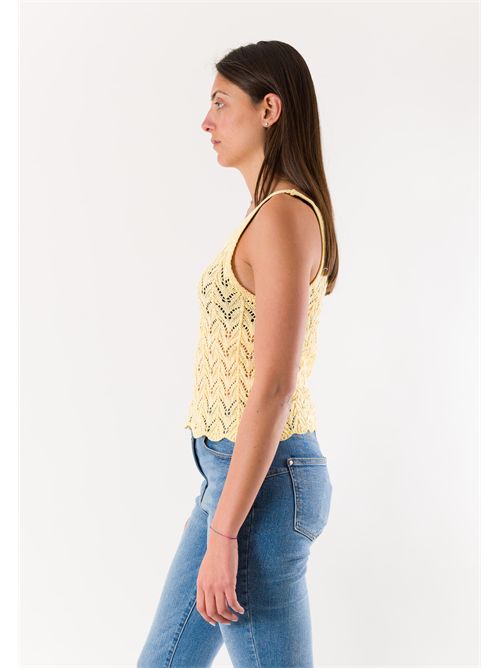 top con ricami  A0783 MESANGE | A0783GIALLO
