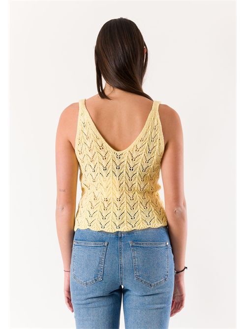 top con ricami  A0783 MESANGE | A0783GIALLO