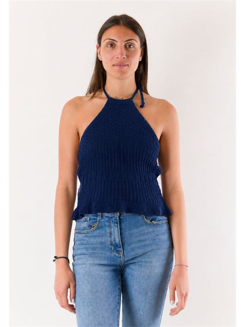 top scollo all'americana A0881 MESANGE | A0881BLU