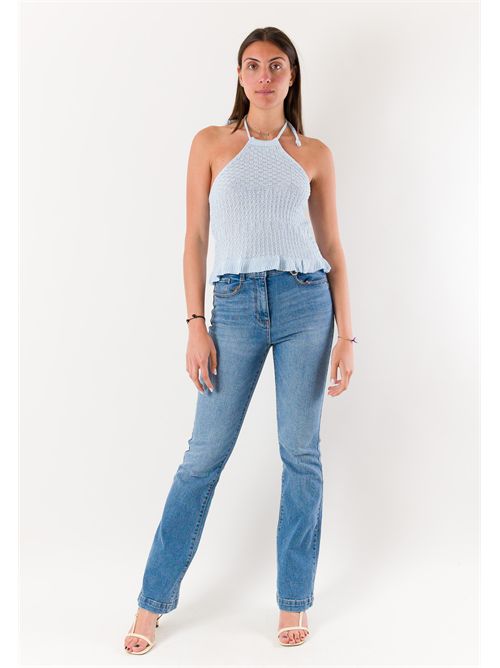 top scollo all'americana A0881 MESANGE | A0881CELESTE