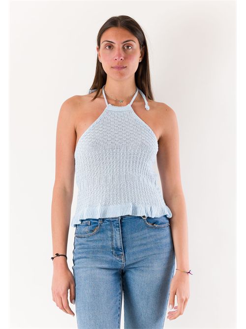 top scollo all'americana A0881 MESANGE | A0881CELESTE