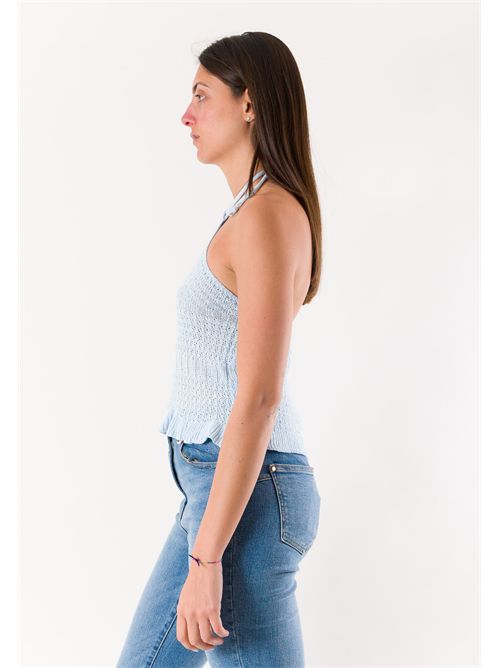 top scollo all'americana A0881 MESANGE | A0881CELESTE