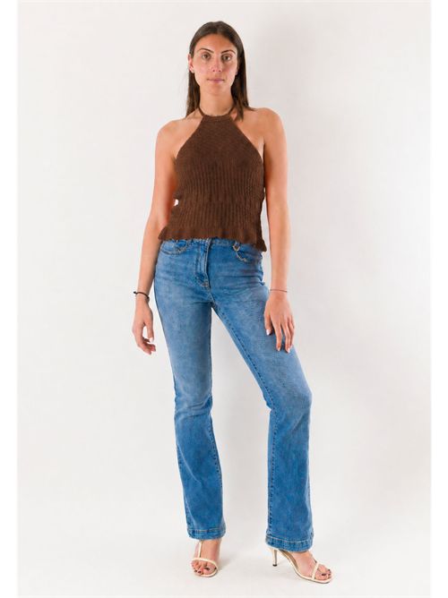 top scollo all'americana A0881 MESANGE | A0881MARRONE