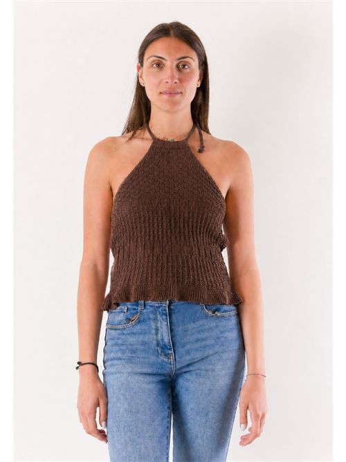 top scollo all'americana A0881 MESANGE | A0881MARRONE