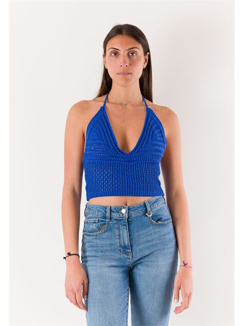 top corto con ricami A24183 MESANGE | A24183ROYAL