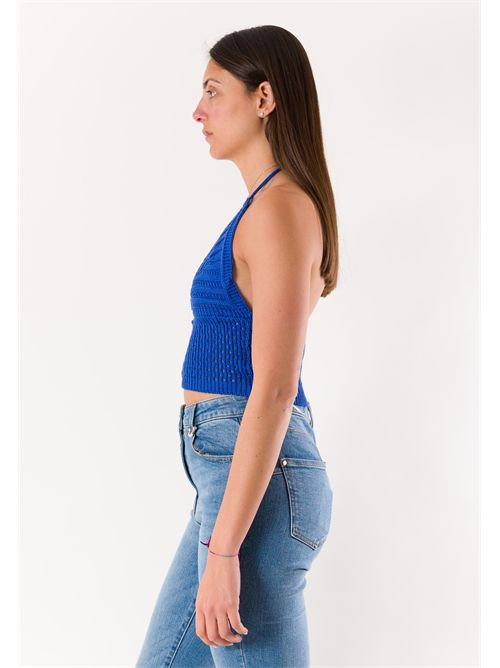 top corto con ricami A24183 MESANGE | A24183ROYAL