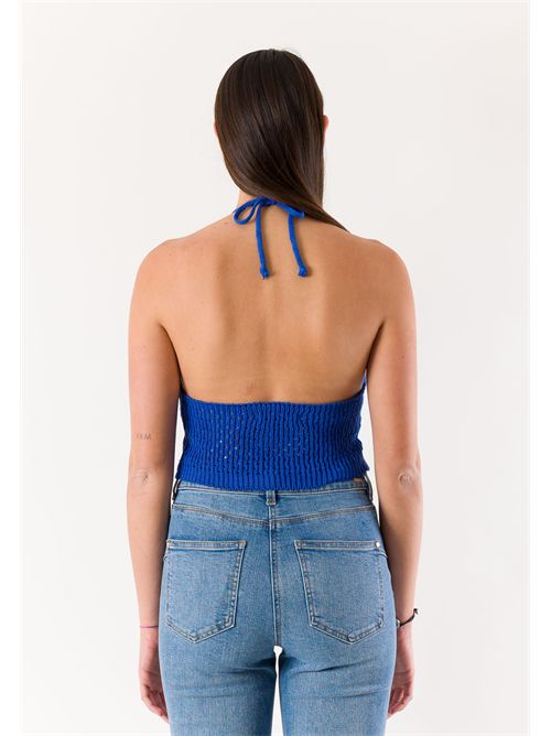 top corto con ricami A24183 MESANGE | A24183ROYAL