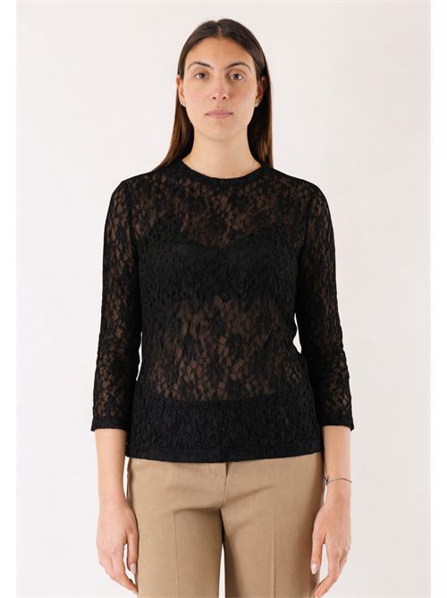 maglia in pizzo PE26142 MESANGE | PE26142NERO