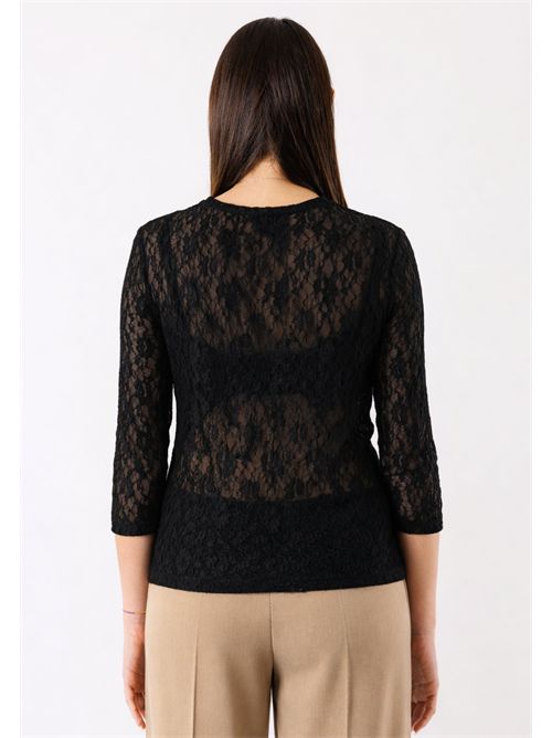 maglia in pizzo PE26142 MESANGE | PE26142NERO