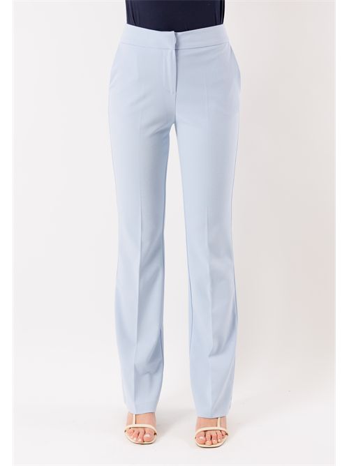 double-breasted jacket and flared pants suit PE26167 MESANGE | PE26167CIELO