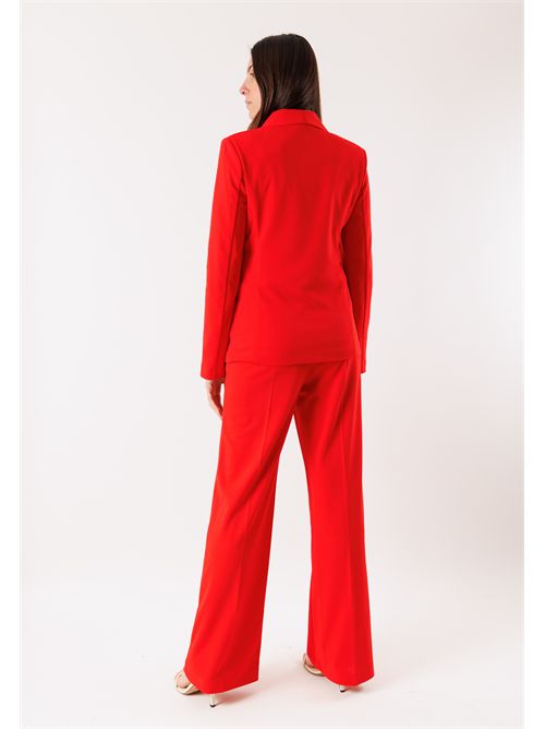 jacket and wide-leg pants set PE26168 MESANGE | PE26168ROSSO