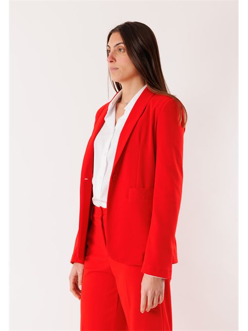 jacket and wide-leg pants set PE26168 MESANGE | PE26168ROSSO