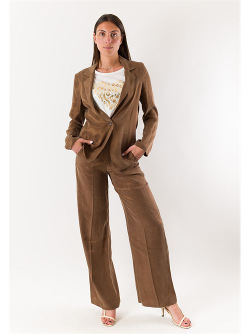 pantalone palazzo PE26242 MESANGE | PE26242MARRONE
