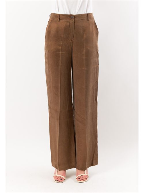 pantalone palazzo PE26242 MESANGE | PE26242MARRONE