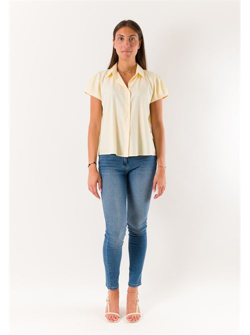 short-sleeved striped shirt PE26255 MESANGE | PE26255GIALLO
