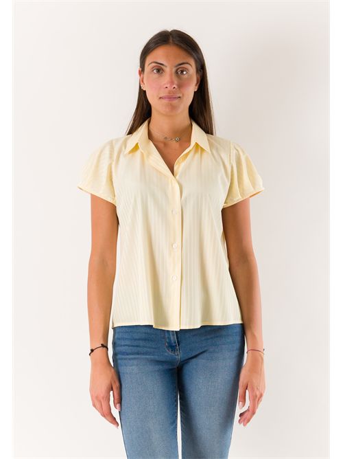 short-sleeved striped shirt PE26255 MESANGE | PE26255GIALLO