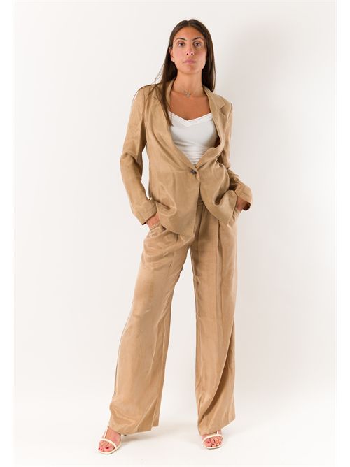 pants with elastic waistband PE26256 MESANGE | PE26256SABBIA