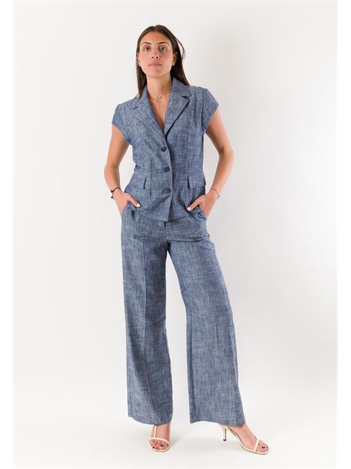 pantalone palazzo PE26261 MESANGE | PE26261JEANS