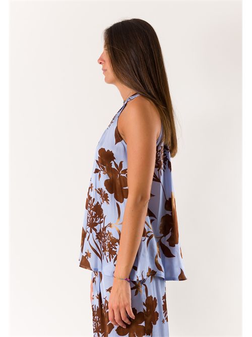 fantasy top with halter neckline PE26270 MESANGE | PE26270CIEL-MORO