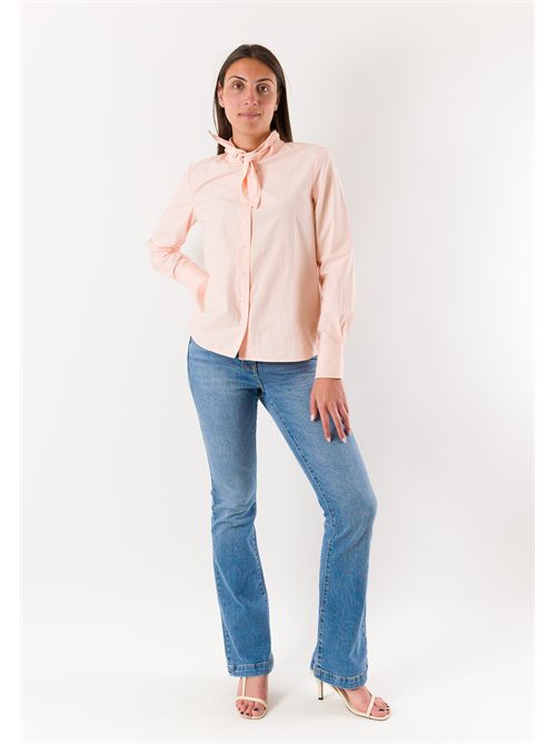 camicia tinta unita con fiocco sul collo RN3000 MESANGE | RN3000ROSA