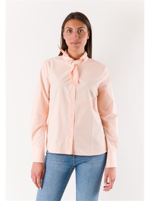 camicia tinta unita con fiocco sul collo RN3000 MESANGE | RN3000ROSA