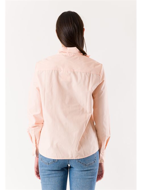 camicia tinta unita con fiocco sul collo RN3000 MESANGE | RN3000ROSA