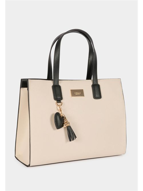2SAFIA Two-Tone Shopper Bag MORGAN DE TOI | 2SAFIAIVOIRE