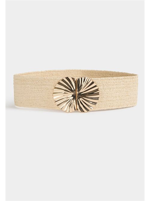Belt with golden 3COQUI buckle MORGAN DE TOI | 3COQUIBEIGE