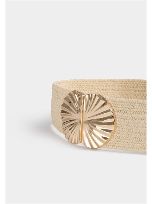 Belt with golden 3COQUI buckle MORGAN DE TOI | 3COQUIBEIGE