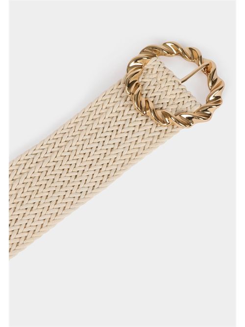 Belt with round golden buckle 3MOSCA MORGAN DE TOI | 3MOSCAIVOIRE