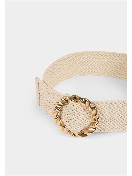 Belt with round golden buckle 3MOSCA MORGAN DE TOI | 3MOSCAIVOIRE