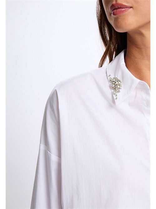Shirt with jewel applique CGRAM  (FRENCH SIZES) MORGAN DE TOI | CGRAMBLANC