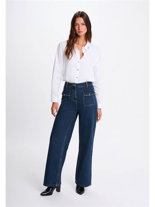 Shirt with jewel applique CGRAM  (FRENCH SIZES) MORGAN DE TOI | CGRAMBLANC