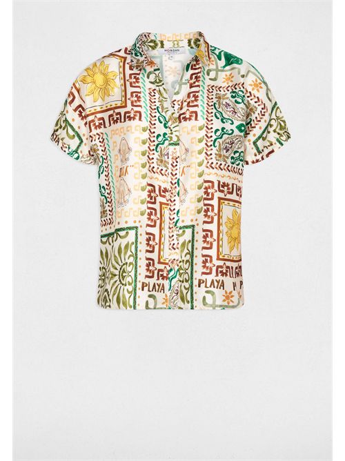Patterned short-sleeve shirt CUBA.F (FRENCH SIZES) MORGAN DE TOI | CUBA.FMULTICOLORE
