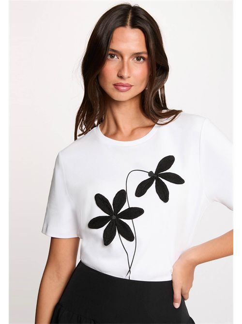 DAHLIA floral print T-shirt MORGAN DE TOI | DAHLIABLANC
