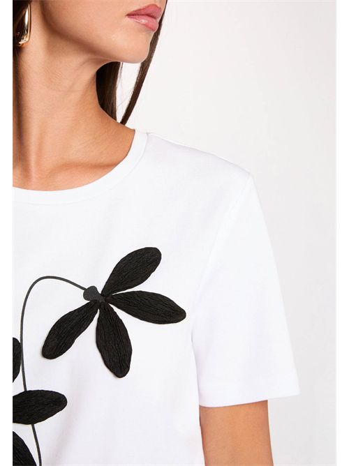 DAHLIA floral print T-shirt MORGAN DE TOI | DAHLIABLANC