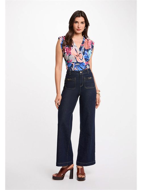 Top incrocio fantasia floreale DBARNA MORGAN DE TOI | DBARNAMULTICOLORE