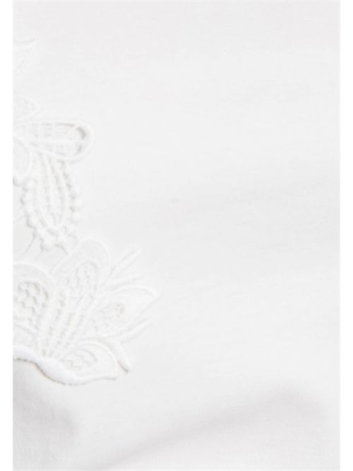 T-shirt con ricami sulle spalle DFLOWER MORGAN DE TOI | DFLOWEROFFWHITE