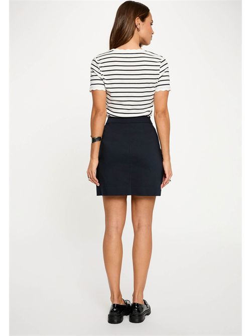 Striped V-neck T-shirt with finished edge DIEGO MORGAN DE TOI | DIEGOBLANC