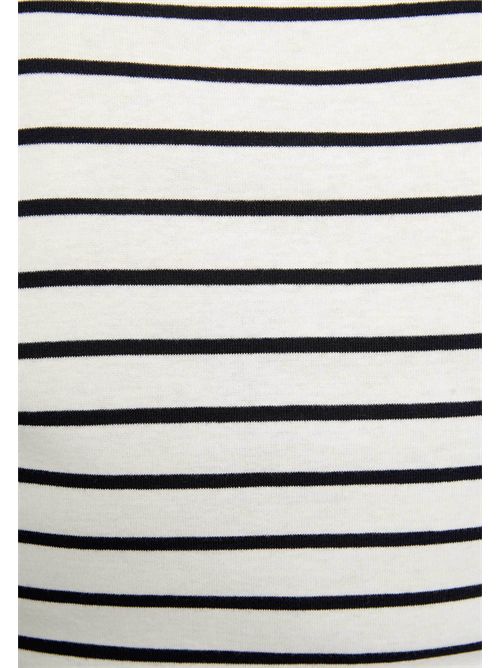 Striped V-neck T-shirt with finished edge DIEGO MORGAN DE TOI | DIEGOBLANC