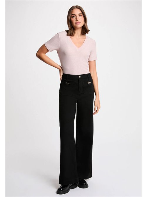 T-shirt scollo a V in lurex DIWI MORGAN DE TOI | DIWIROSE CLAIR