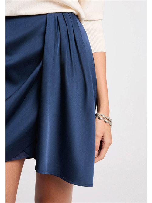 Gonna corta con drappeggio laterale JDOTY ( TAGLIE FRANCESI ) MORGAN DE TOI | JDOTYBLEU PÉTROLE