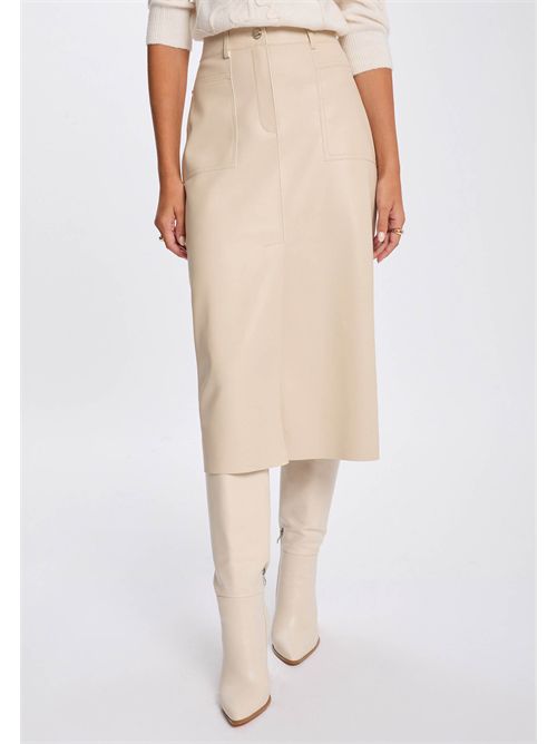 Gonna longuette effetto pelle JILFIT MORGAN DE TOI | JILFITCREME