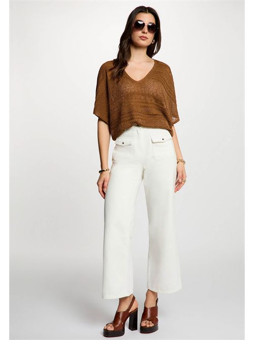 MCRISSA short-sleeve sweater MORGAN DE TOI | MCRISSACAMEL