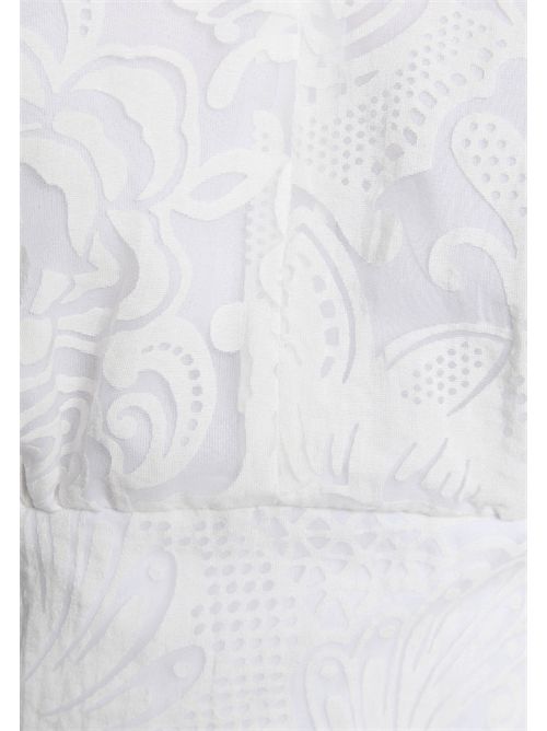 V-neck blouse with OLACO.F embroidery (FRENCH SIZES) MORGAN DE TOI | OLACO.FBLANC