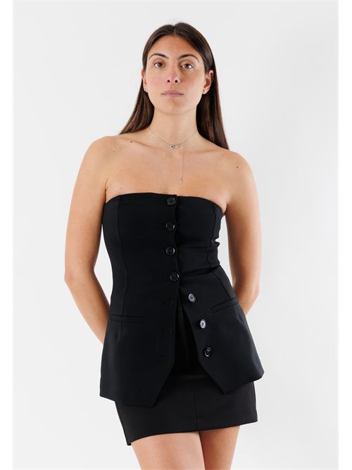 Elegant button-up top bustier 8C0840A6F5 PATRIZIA PEPE | 8C0840A6F5K103