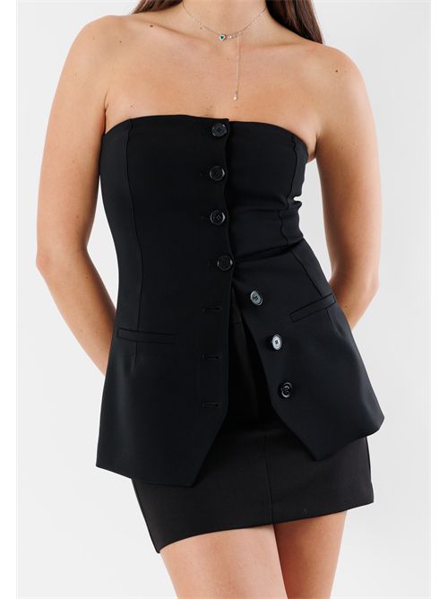 Elegant button-up top bustier 8C0840A6F5 PATRIZIA PEPE | 8C0840A6F5K103